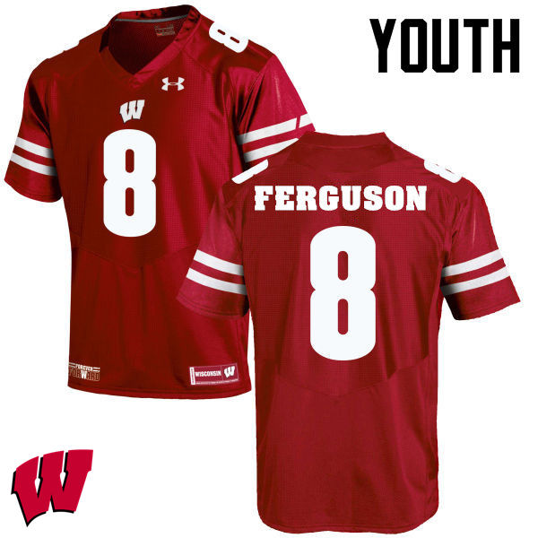 Wisconsin Badgers Youth #36 Joe Ferguson NCAA Under Armour Authentic Red College Stitched Football Jersey RJ40Y18KK